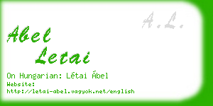 abel letai business card