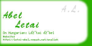 abel letai business card